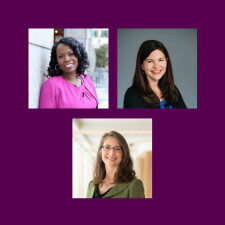 Headshots of Dr. Tyreasa Washington, Dr. Claire Kimberly, and Jaia Lent