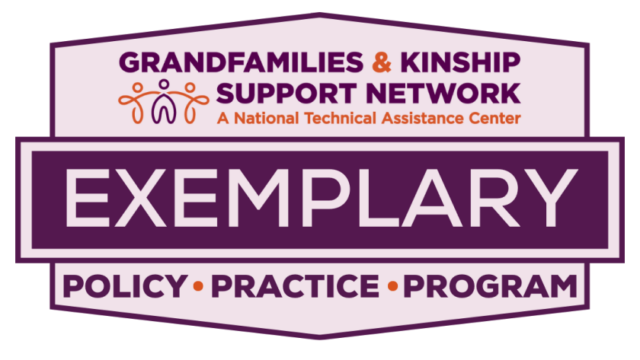 Seal with the Grandfamilies & Kinship Support Network: A National Technical Assistance Center logo above the word 